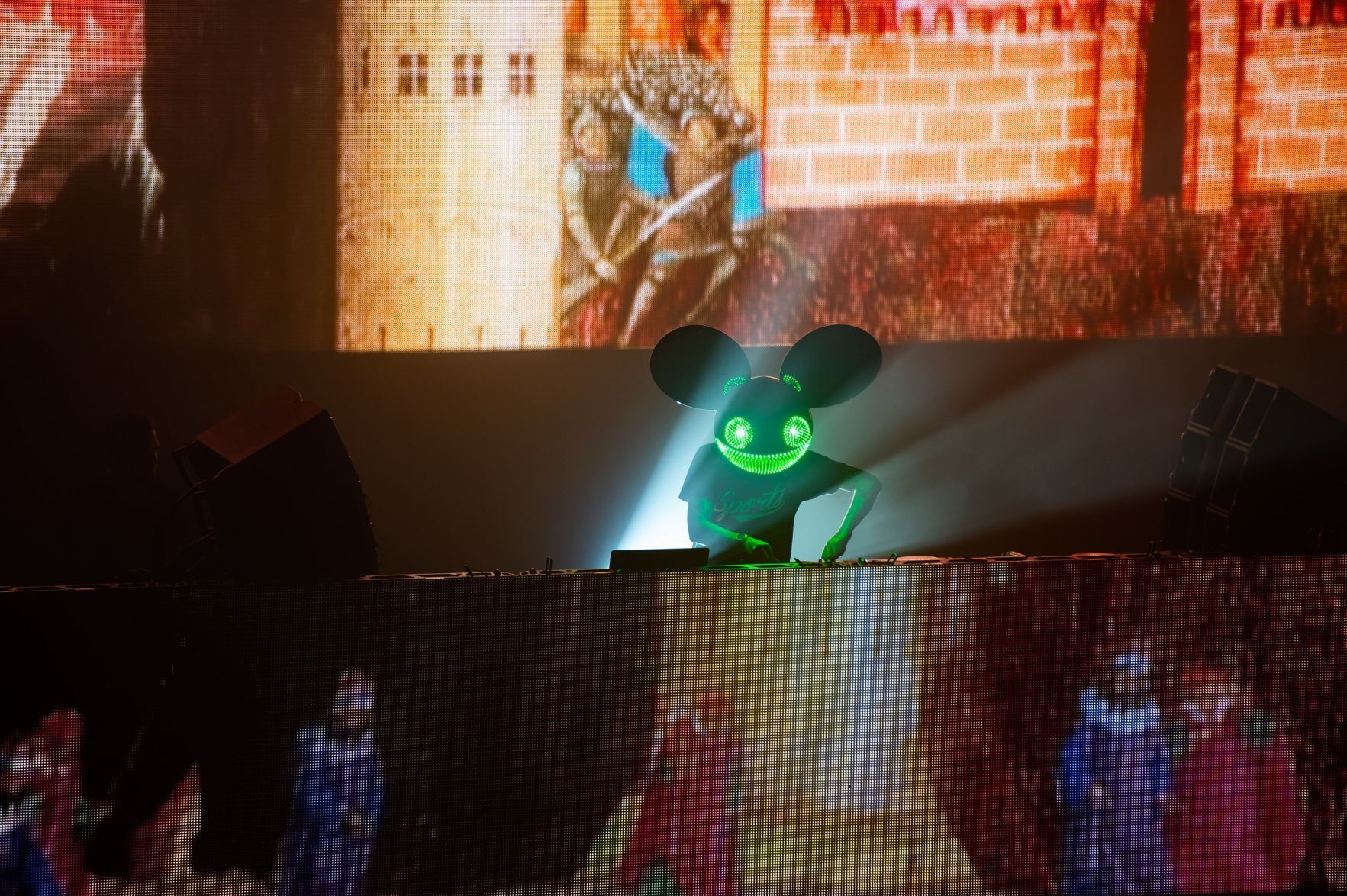 Deadmau5 performs at the Factory's grand opening